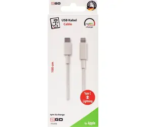 2GO 795848 weiß / Datenkabel / USB-C auf Lightning / USB 3.1 / 1 m