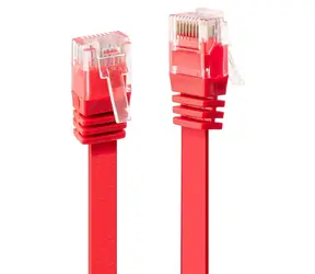 Lindy Flaches Patchkabel Cat6 U/UTP rot 0,3 m / Patchkabel / CAT6 / U/UTP / RJ-45