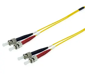 ST-ST gelbes optisches Equip / Duplex / Singlemode OS2 / 5 m