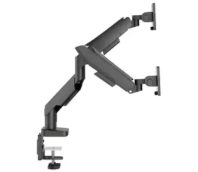 LC-Power LC-EQ-A34B-D / Tischhalterung für 2 Monitore / bis zu 34 Zoll / VESA 75x75, 100x100 / Tragkraft 20 kg / Schwarz