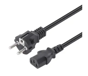 Manhattan schwarz / Netzkabel / CEE7/7 > C13 / 3 m / 250 V