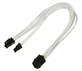 Nanoxia NXP683EW weiß / Verlängerungskabel / PCI-E (6+2-Pin) - PCI-E (6-Pin) / 30 cm