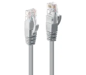 Lindy Patchkabel CAT6 U/UTP 0,5 m grau / Patchkabel / RJ45 / 250 MHz