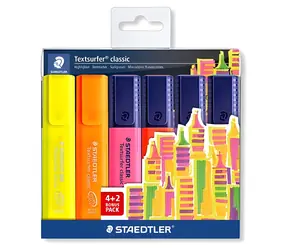 Staedtler Textsurfer Classic / Textmarker / 6er-Set (4+2) / Strichstärke 1-5 mm