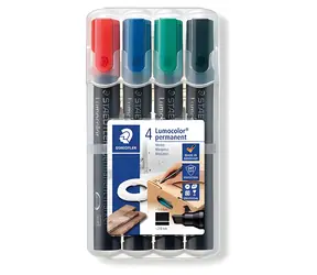 Staedtler Lumocolor Permanentmarker / 4er-Set / 4 Farben / 2-5 mm / wasserfest