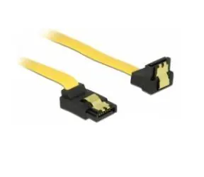 DeLock SATA 6 Gb/s gelb / SATA-Kabel / abgewinkelt nach oben - abgewinkelt nach unten / 30 cm