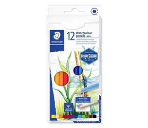 Staedtler Aquarellstifte / 12 Stück / sechseckig / wasserlöslich / PEFC