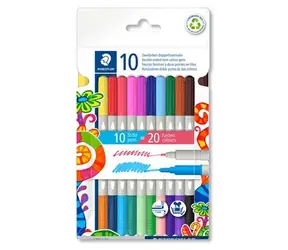 Staedtler Twin Color / Doppelseitige Marker / 20 Farben / 10 Stück