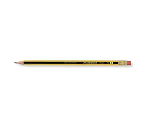 Staedtler Noris HB / Graphitstift / 12 Stück / Bruchsichere Mine / Mit Radiergummi