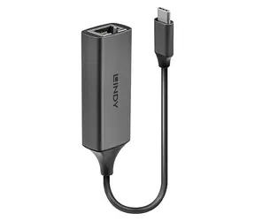 Lindy USB-C Gigabit-Ethernet-Adapter / Netzwerkadapter / RTL8153 / 5 Gbit/s / silber