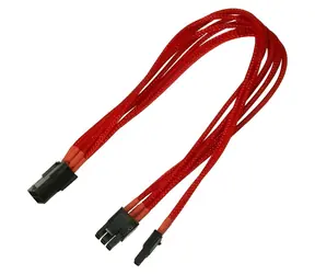 Nanoxia rot / PCI-E Adapterkabel / 6-Pin auf 6+2-Pin / 30 cm