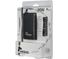 Inter-tech Argus NB-90SA / Laptop-Netzteil / 90 W / 8 Anschlüsse / USB / automatische Spannungserkennung