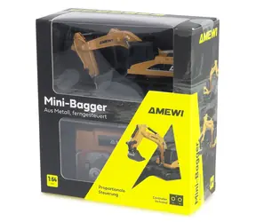 AMEWI RC Minibagger / Metall / Proportionalsteuerung / 1:64 / 8 Kanäle / RTR / ab 6 Jahren