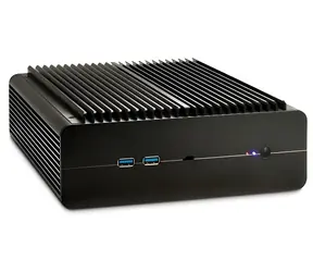 Inter-tech IP-60 schwarz / Mini-ITX / Aluminium / 2x USB 3.0 / ohne Netzteil