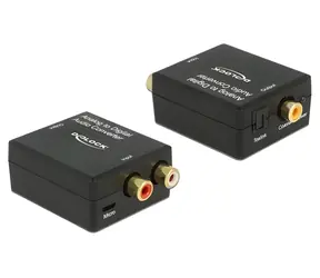 DeLock 63468 schwarz / Audio-Wandler analog/digital / Optischer und koaxialer Ausgang / Micro-USB / 16 Bit/96 kHz