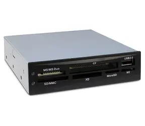 Inter-tech CI-02 schwarz / Speicherkartenleser / USB 2.0 / intern / 3,5"