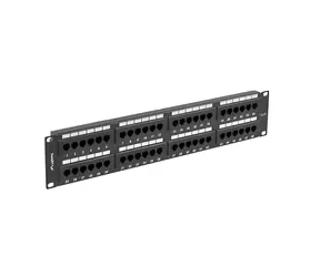 Lanberg 19" / Patchpanel / 2 HE / 48 Ports / Cat.6 UTP / schwarz