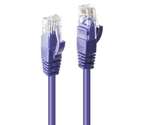 Lindy Patchkabel Cat6 U/UTP, lila, 1 m / Patchkabel / RJ-45 / 250 MHz