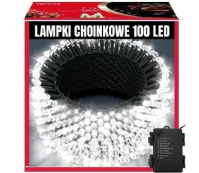 Extralink LED-Lichterkette, 100 LEDs / Weihnachtsbeleuchtung / kaltweiß / 10 m / batteriebetrieben / für den Innen- und Außenbereich