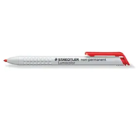 Staedtler Lumocolor Non-Permanent Rot / Marker / Pinselspitze 3 mm / Einziehbare Spitze