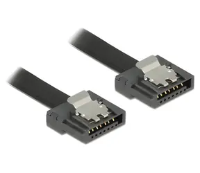DeLock SATA III FLEXI Kabel schwarz / SATA - SATA / 1 m / 6 Gbit/s