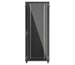 Lanberg FF01 schwarz / Rack-Schrank / 19" / 42 HE / 800 x 1000 mm / Glastür
