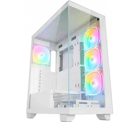 Rampage Hydra V1 weiß / Gehäuse / E-ATX / 1x USB-C, 1x USB-A + Hub / 4X ARGB-Lüfter / ohne Netzteil