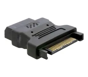 DeLock schwarz / Netzteil SATA 15-polig - IDE 4-polig / Stecker - Buchse