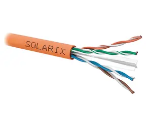 Solarix Installationskabel CAT6 500 m orange / Inneninstallation / UTP / Draht / LSOHFR / B2CA / Spule