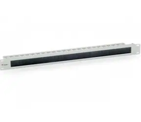 Equip Grau / Gebürstete Durchgangsblende / 1 HE / 48,3 cm (19")