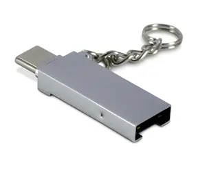 Inter-tech Kartenleser / Speicherkartenleser / MicroSD / USB-C + USB-A / Metallgehäuse