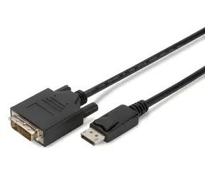 Digitus DisplayPort - DVI (24+1) 3 m schwarzes Videokabel / Stecker/Stecker / Full HD 60 Hz