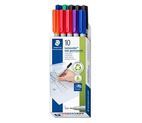 Staedtler Marker Lumocolor 316 F / nicht permanent / 0,6 mm (F) / 10 Stück