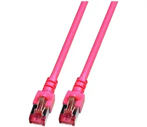 EFB CAT6 S/FTP 0,25 m Magenta / Patchkabel / LSZH / 5000 Mbit/s