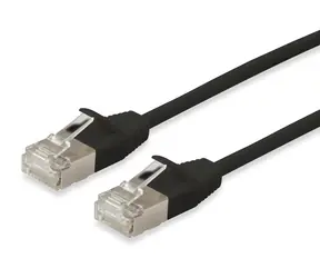 Equip Cat6A F/FTP SlimFlex 10m schwarz / Patchkabel / RJ45-RJ45 / LSZH / 500 MHz