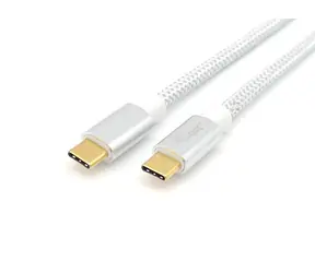 Equip: Weiß / USB-C-auf-USB-C-Kabel / USB 3.2 Gen 2 / 10 Gbit/s / PD 100 W / 0,5 m