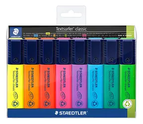 Staedtler Textsurfer Classic / Textmarker / 8er-Set / Keilspitze / Strichstärke 1-5 mm