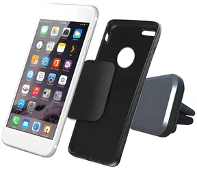 2GO AirMag Magnetische Autohalterung / Für Lüftungsgitter / 360° drehbar / Schwarz, Grau