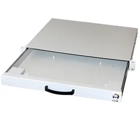 Graue Equip / Tastatur- und Mausschublade / 19" / abschließbar / 1 HE / Teleskopschienen