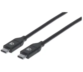 Manhattan USB-C schwarz / USB-Kabel / USB-C auf USB-C / USB 2.0 / 2 m