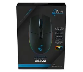 MediaRange MRGS202 schwarz / Gaming-Maus / 4000 DPI / LED-Hintergrundbeleuchtung / 6 Tasten / USB