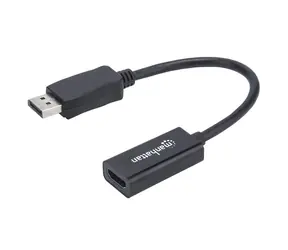 Manhattan DisplayPort - HDMI schwarz / Adapter / 0,15 m / Full HD 1080p / Passiv
