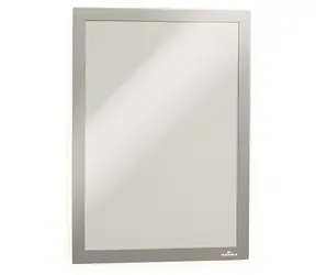 Durable Duraframe A4 silber / Magnetrahmen / Selbstklebend / 10 Stück