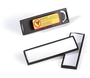 Durable Clip-Kartenmagnet, schwarz / Namensschild / magnetisch / 67 x 17 mm / 25 Stück