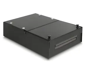DeLock Keystone-Box 4-Port / Installationsbox / Metall / IP20 / Schwarz