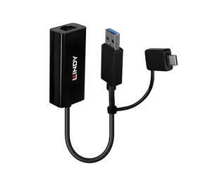 Lindy 43412 / Netzwerkadapter / USB 3.2 Gen 1 / Gigabit-Ethernet / RJ-45 / ASIX AX88179