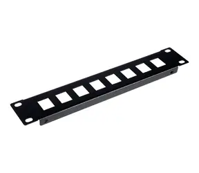 Equip -10-B Patchpanel schwarz / 10" / 1 HE / für Keystone RJ45 / Metall