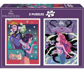 Educa Puzzle Disney Bösewichte und -Prinzessinnen / 2 x 500 Teile