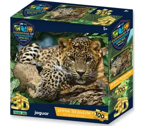 Prime 3D-Puzzle: Gefährdete Tierart - Jaguar / 3D-Effekt / 100 Teile