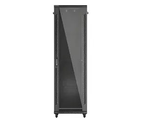 Lanberg Rackschrank schwarz / 19" / 42 HE / 600 x 800 mm / Glastür